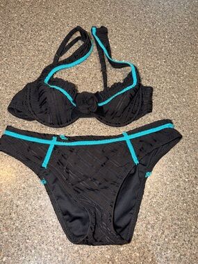 Y2k Betsey Johnson Black Bikini